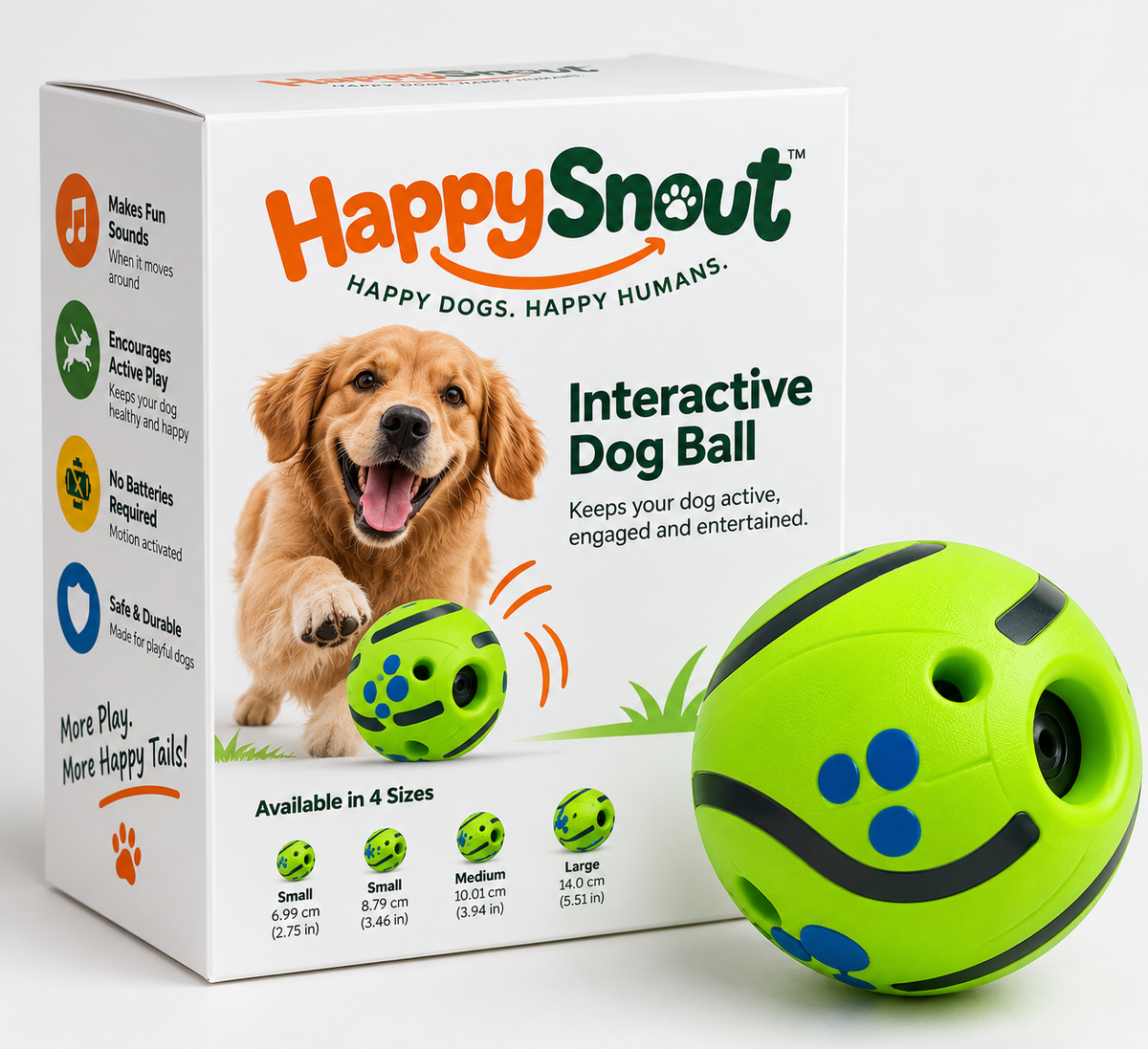 HappySnout Interactive Giggle Dog Ball